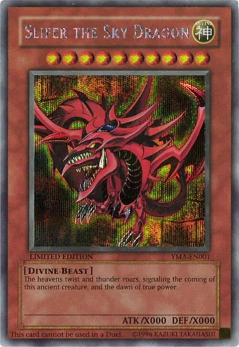 Slifer the Sky Dragon YMA-EN001 Yu-Gi-Oh card from Yu-Gi-Oh! The Movie Ani-Manga Promo