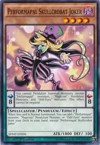 Performapal Skullcrobat Joker SDMP-EN006 Yu-Gi-Oh card from Structure Deck: Master of Pendulum