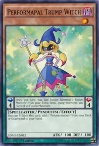 Performapal Trump Witch SDMP-EN012 Yu-Gi-Oh card from Structure Deck: Master of Pendulum