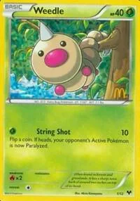 Weedle - 1/12 #001/012 Holofoil Pokémon card from McDonald's Promos 2014