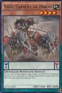 Steel Cavalry of Dinon BOSH-EN000 Yu-Gi-Oh card from Breakers of Shadow