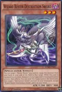 Wizard Buster Destruction Sword BOSH-EN021 1st Edition Yu-Gi-Oh card from Breakers of Shadow