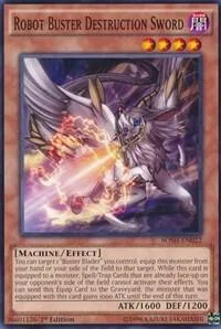 Robot Buster Destruction Sword BOSH-EN022 1st Edition Yu-Gi-Oh card from Breakers of Shadow