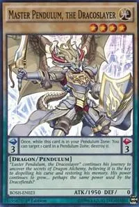 Master Pendulum, the Dracoslayer BOSH-EN023 1st Edition Yu-Gi-Oh card from Breakers of Shadow