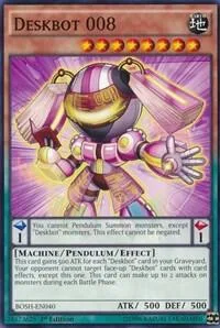 Deskbot 008 BOSH-EN040 Yu-Gi-Oh card from Breakers of Shadow