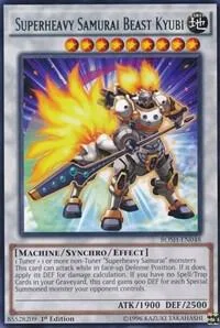 Superheavy Samurai Beast Kyubi BOSH-EN048 Yu-Gi-Oh card from Breakers of Shadow