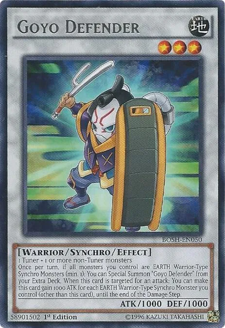 Goyo Defender BOSH-EN050 Yu-Gi-Oh card from Breakers of Shadow