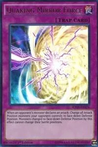Quaking Mirror Force BOSH-EN076 Unlimited Yu-Gi-Oh card from Breakers of Shadow