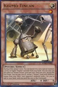 Kozmo Tincan BOSH-EN082 Yu-Gi-Oh card from Breakers of Shadow