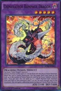 Chimeratech Rampage Dragon BOSH-EN093 1st Edition Yu-Gi-Oh card from Breakers of Shadow