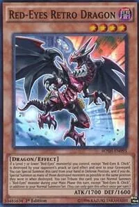 Red-Eyes Retro Dragon BOSH-EN095 1st Edition Yu-Gi-Oh card from Breakers of Shadow