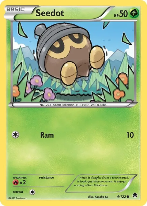 Seedot #4/122 Pokémon card from XY - BREAKpoint