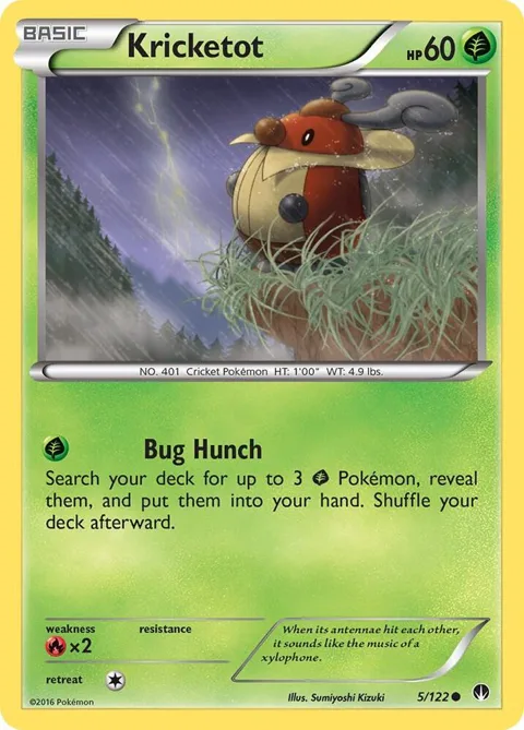 Kricketot #5/122 Pokémon card from XY - BREAKpoint