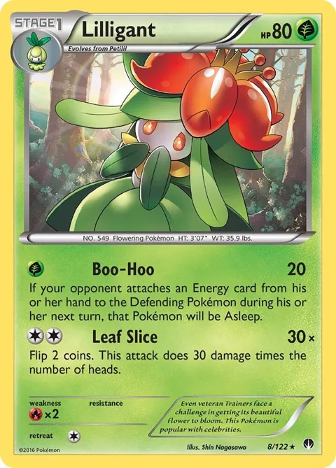 Lilligant #8/122 Reverse Holofoil Pokémon card from XY - BREAKpoint