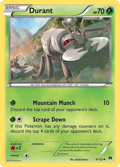 Durant #9/122 Pokémon card from XY - BREAKpoint