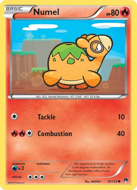 Numel #12/122 Pokémon card from XY - BREAKpoint