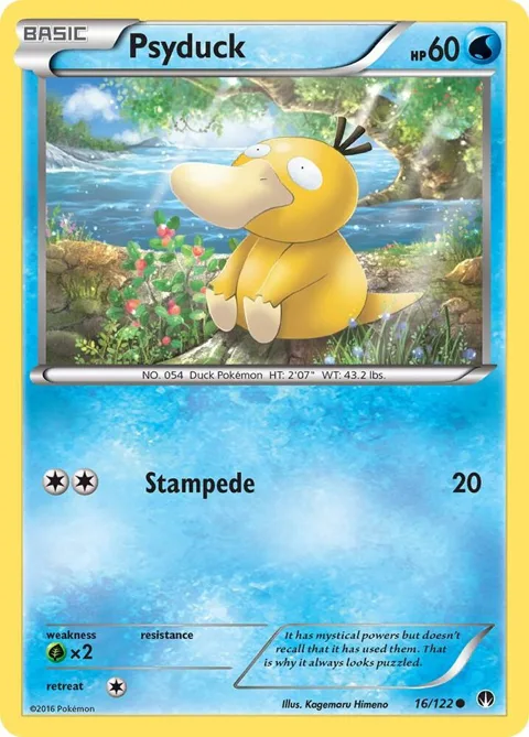 Psyduck #16/122 Pokémon card from XY - BREAKpoint