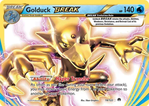Golduck BREAK #18/122 Holofoil Pokémon card from XY - BREAKpoint