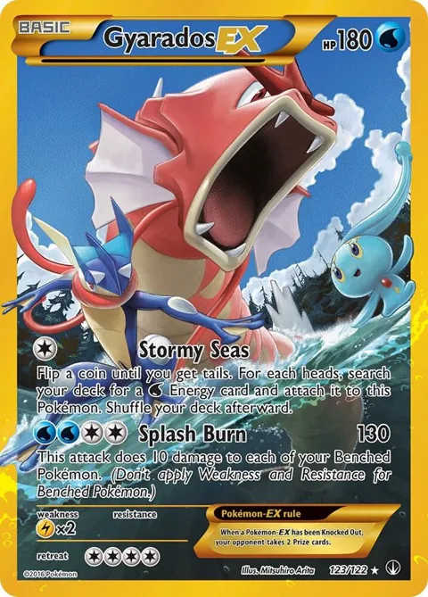 Gyarados EX Secret Rare #123/122 Holofoil Pokémon card from XY - BREAKpoint