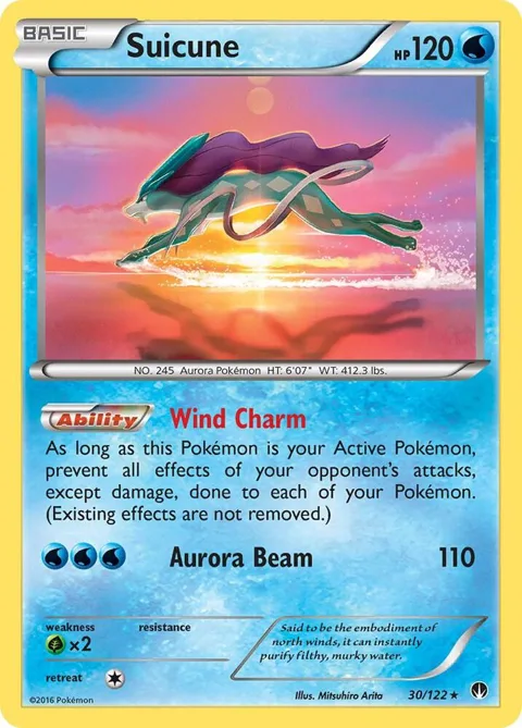 Suicune #30/122 Holofoil Pokémon card from XY - BREAKpoint