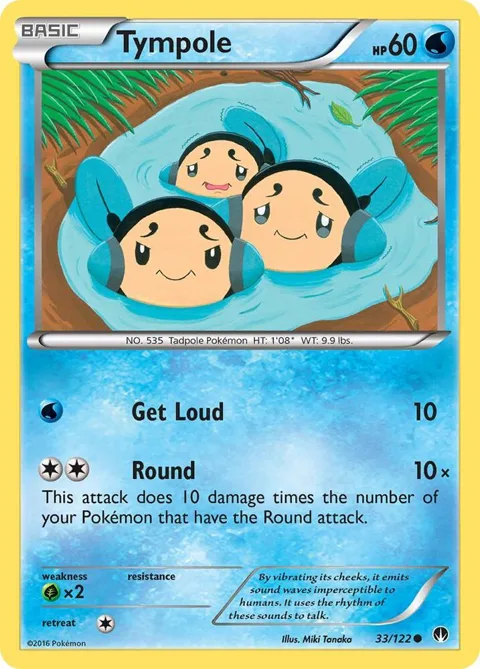 Tympole #33/122 Reverse Holofoil Pokémon card from XY - BREAKpoint