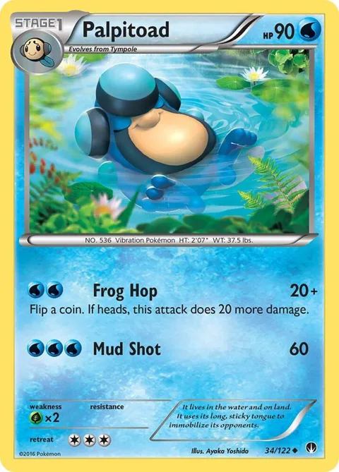 Palpitoad #34/122 Pokémon card from XY - BREAKpoint