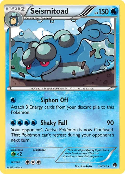 Seismitoad #35/122 Pokémon card from XY - BREAKpoint