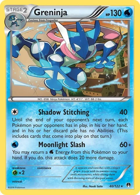 Greninja #40/122 Pokémon card from XY - BREAKpoint