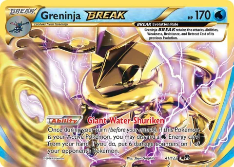 Greninja BREAK #41/122 Holofoil Pokémon card from XY - BREAKpoint