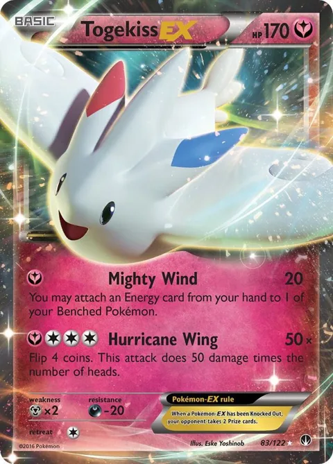 Togekiss EX #83/122 Holofoil Pokémon card from XY - BREAKpoint