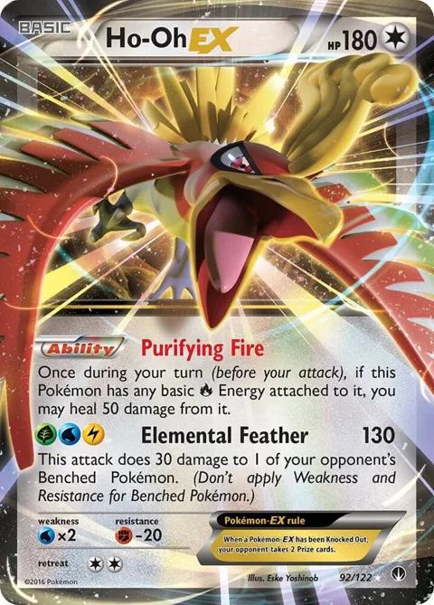 Ho-Oh EX #92/122 Holofoil Pokémon card from XY - BREAKpoint