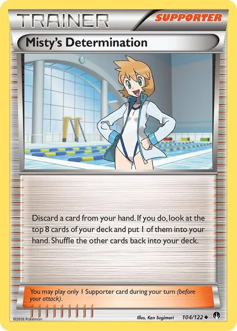 Misty's Determination #104/122 Pokémon card from XY - BREAKpoint