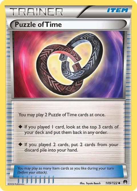Puzzle of Time #109/122 Reverse Holofoil Pokémon card from XY - BREAKpoint