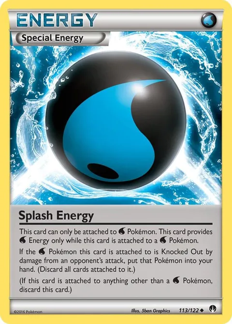 Splash Energy #113/122 Reverse Holofoil Pokémon card from XY - BREAKpoint