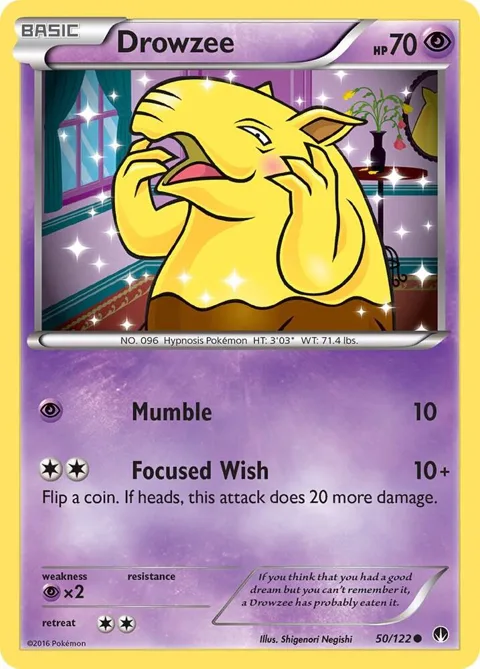 Drowzee #50/122 Pokémon card from XY - BREAKpoint