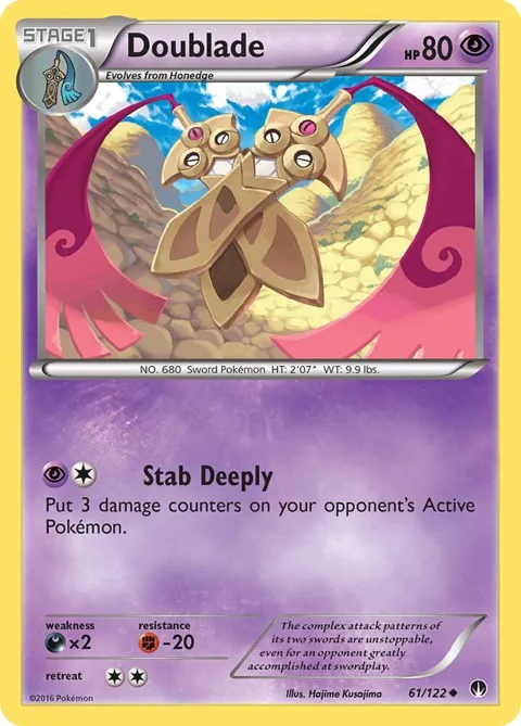 Doublade #61/122 Reverse Holofoil Pokémon card from XY - BREAKpoint