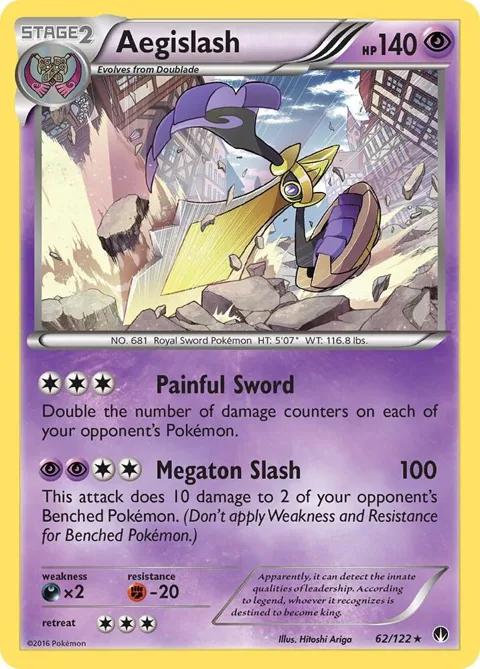 Aegislash #62/122 Holofoil Pokémon card from XY - BREAKpoint