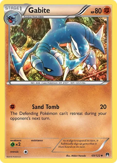 Gabite #69/122 Pokémon card from XY - BREAKpoint