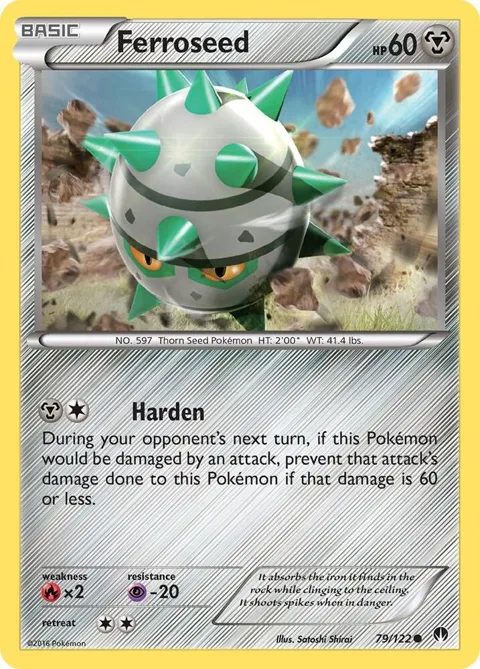 Ferroseed #79/122 Pokémon card from XY - BREAKpoint