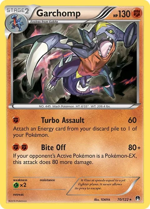 Garchomp #70/122 Reverse Holofoil Pokémon card from XY - BREAKpoint