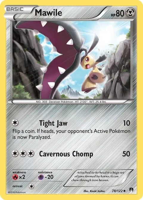 Mawile #78/122 Reverse Holofoil Pokémon card from XY - BREAKpoint