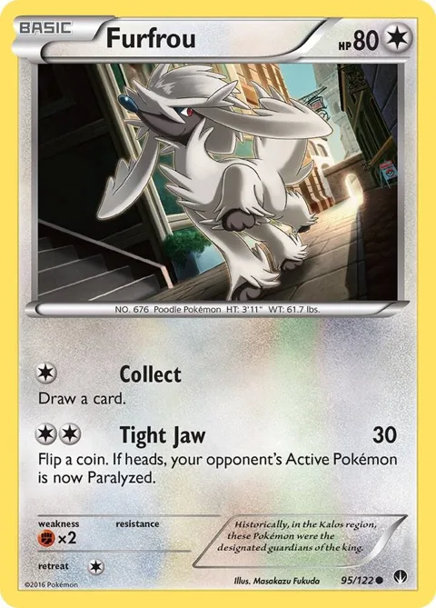 Furfrou #95/122 Pokémon card from XY - BREAKpoint