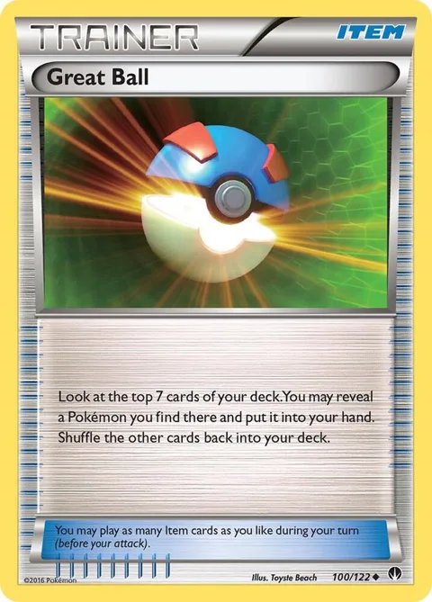 Great Ball #100/122 Pokémon card from XY - BREAKpoint