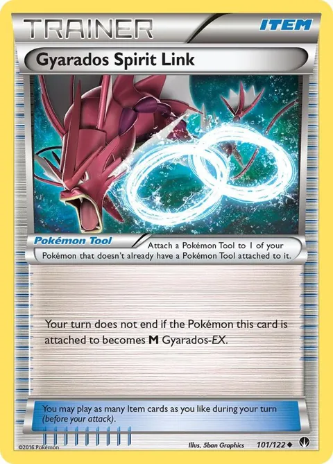 Gyarados Spirit Link #101/122 Reverse Holofoil Pokémon card from XY - BREAKpoint
