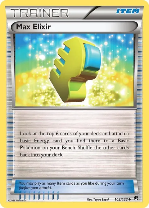 Max Elixir #102/122 Pokémon card from XY - BREAKpoint