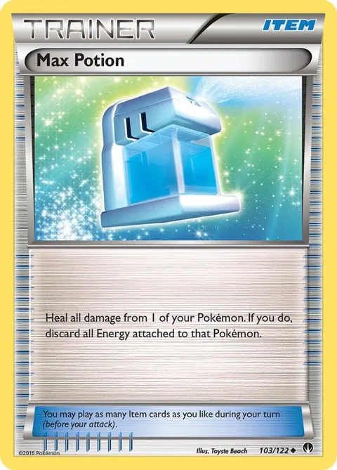 Max Potion #103/122 Reverse Holofoil Pokémon card from XY - BREAKpoint