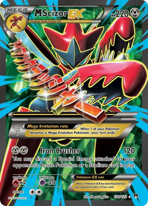 M Scizor EX Full Art #120/122 Holofoil Pokémon card from XY - BREAKpoint