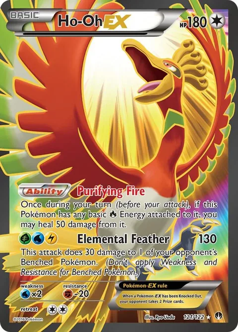 Ho-Oh EX Full Art #121/122 Holofoil Pokémon card from XY - BREAKpoint