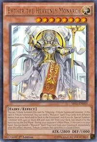 Ehther the Heavenly Monarch SR01-EN000 Unlimited Yu-Gi-Oh card from Structure Deck: Emperor of Darkness