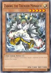Zaborg the Thunder Monarch SR01-EN005 Unlimited Yu-Gi-Oh card from Structure Deck: Emperor of Darkness